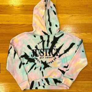 Justice Tie-dye Fleece Hoodie, size M